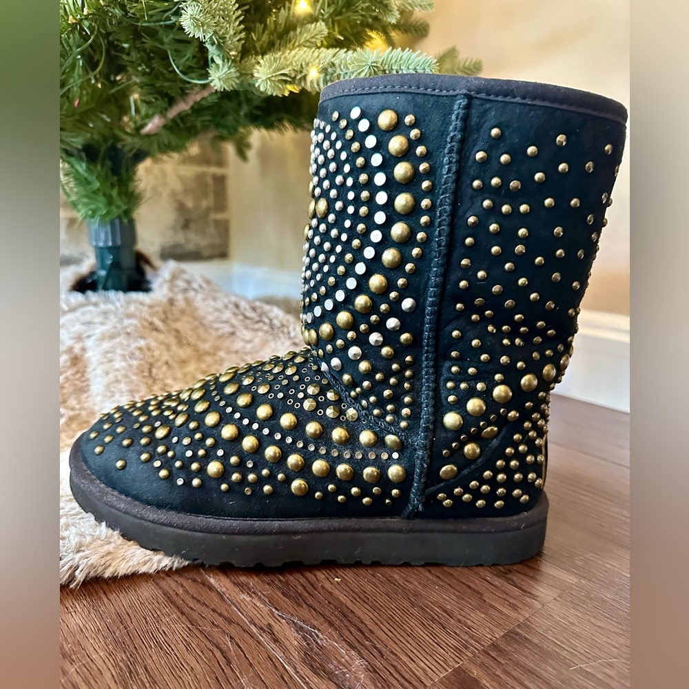 UGG X Jimmy Choo Vintage Studded Mandah Limited Edition Boots !RARE! Size 8 - Picture 14 of 16